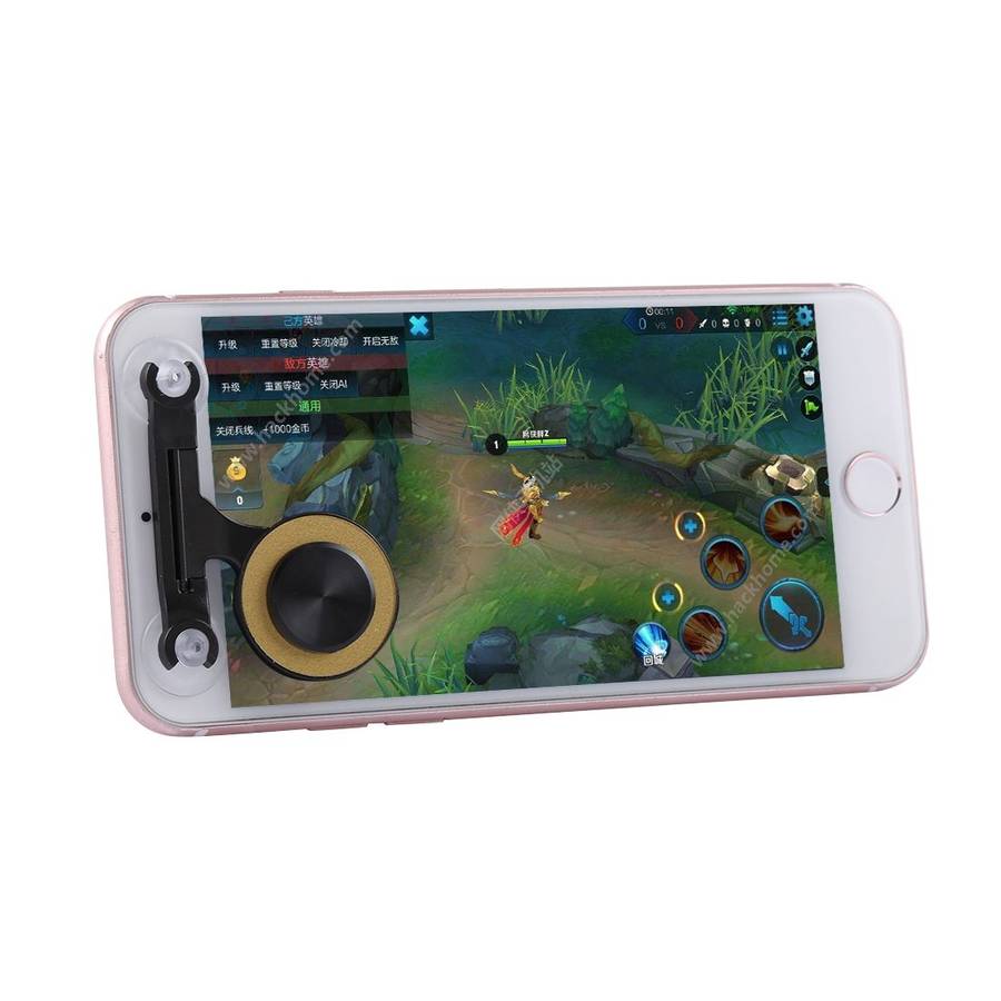 Q9 Direct Mobile Games Joystick Artifact Hand Travel Button Sucker for iPhone, Android ... (Gold)