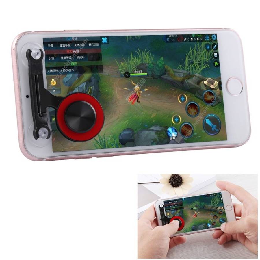Q9 Direct Mobile Games Joystick Artifact Hand Travel Button Sucker for iPhone, Android P ... (Red)
