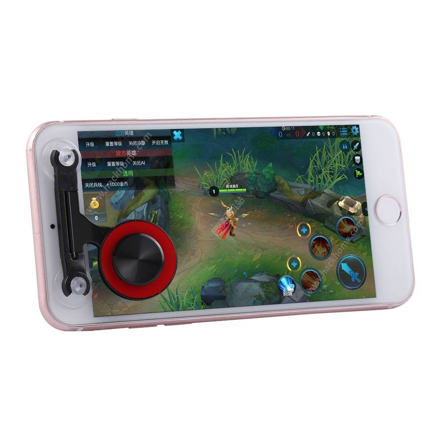 Q9 Direct Mobile Games Joystick Artifact Hand Travel Button Sucker for iPhone, Android P ... (Red)