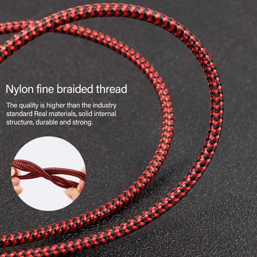 5 in 1 3A USB + USB-C / Type-C to 8 Pin + Micro USB + USB-C / Type-C Interface Two-color ... (Red)