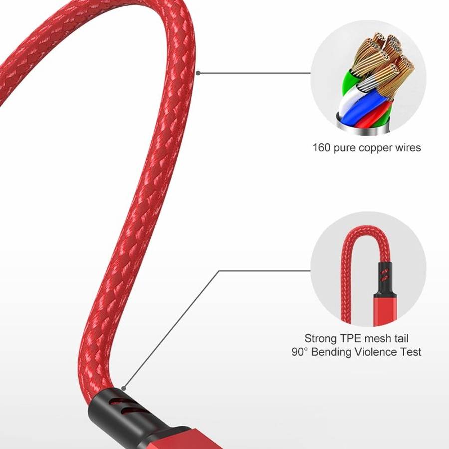 Orange Plug 3A 3 in 1 USB to Type-C / 8 Pin / Micro USB Fast Charging Cable, Cable Leng ... (Blue)