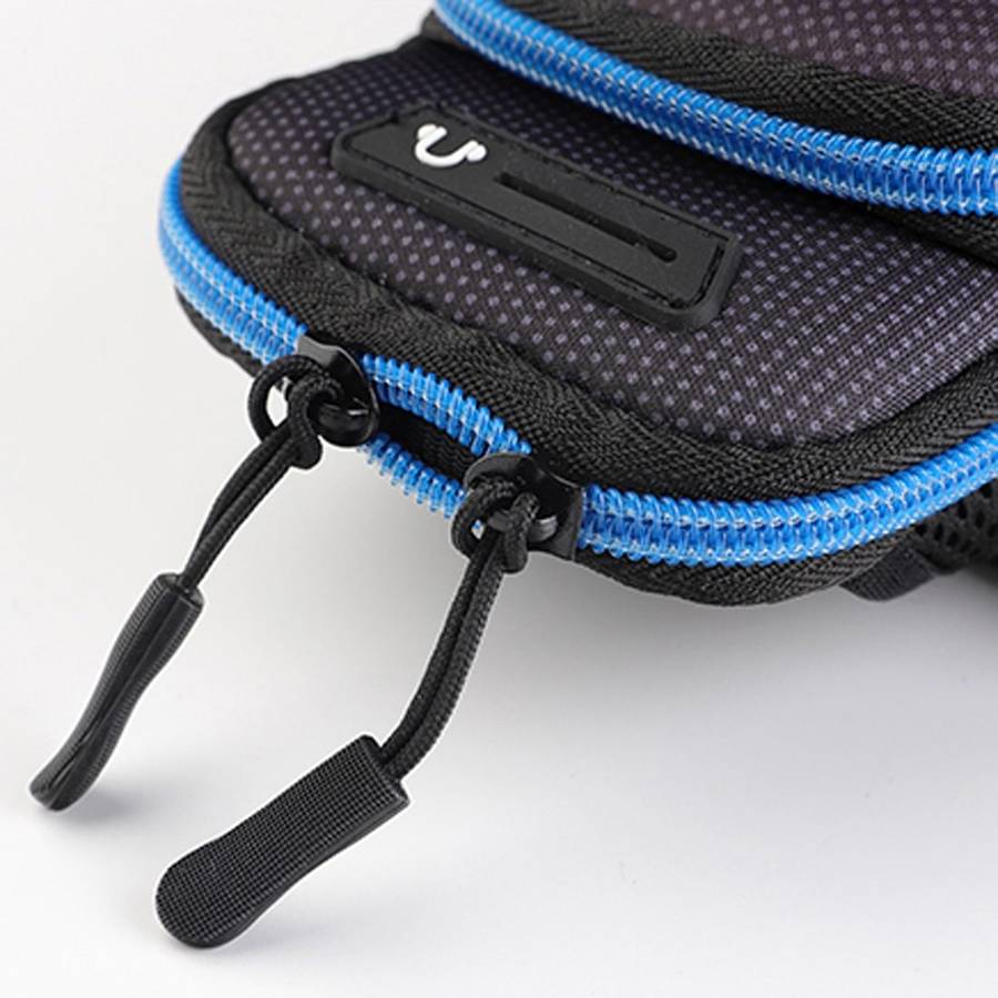 Multi-functional Universal Double Layer Zipper Sport Arm Case Phone Bag with Earphone ... (Black)