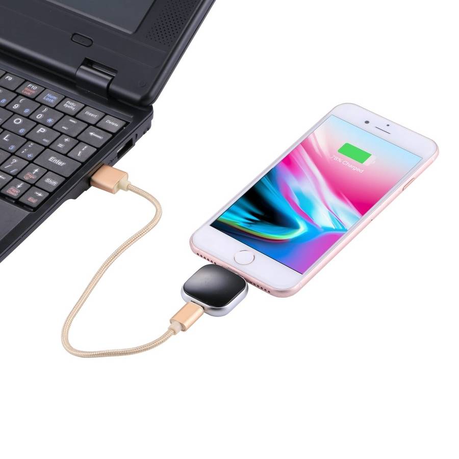 RQW-18S 8 Pin 128GB Multi-functional Flash Disk Drive with USB / Micro USB to Micro US ... (Black)