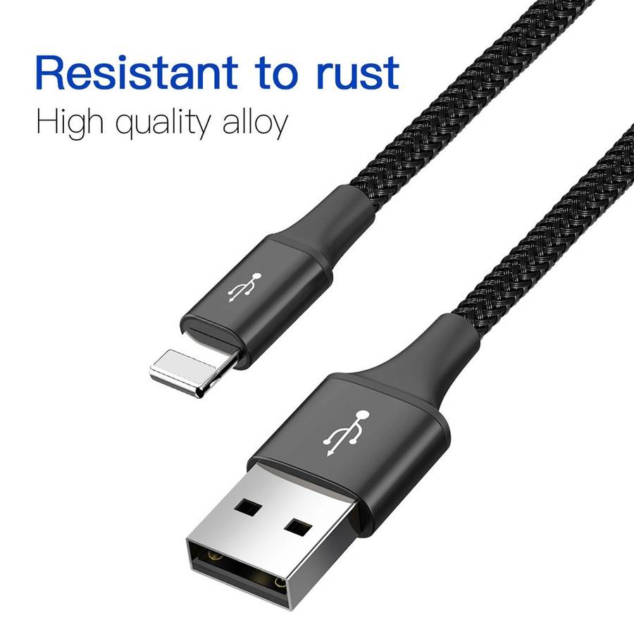 1.2m Baseus 4 in 1 Rapid Series 3.5A USB to 2 x 8Pin + USB-C / Type-C + Micro USB Cable