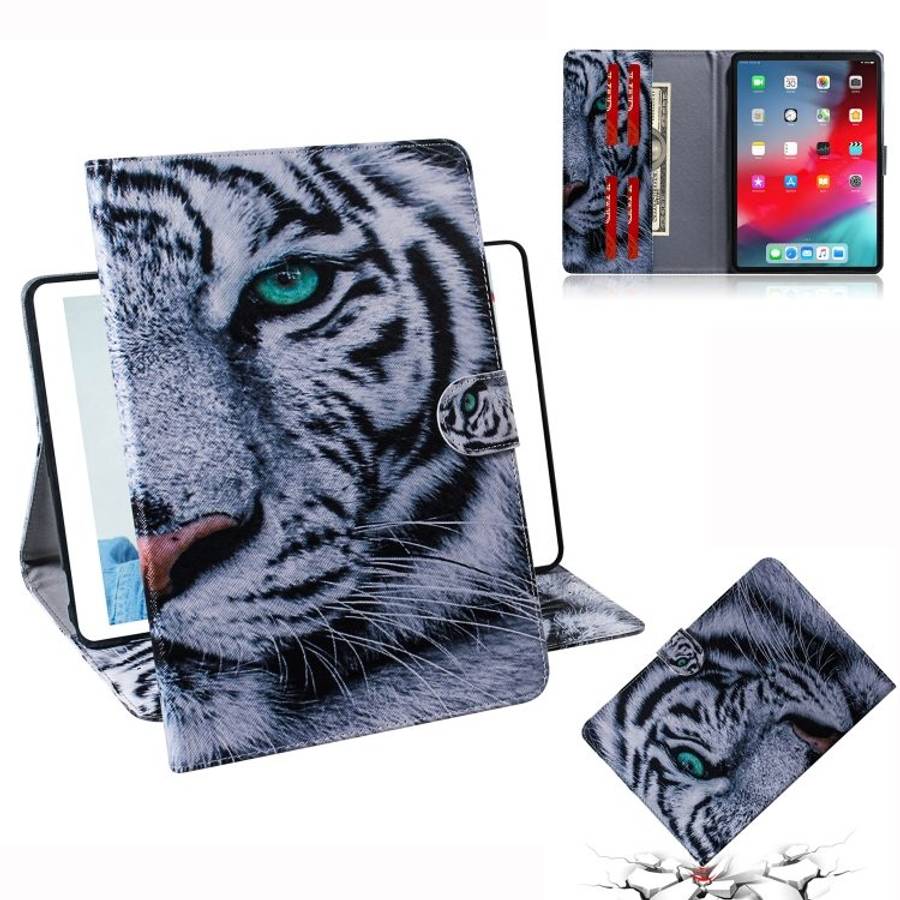 Tiger Pattern Horizontal Flip Leather Case for iPad Pro 11 inch (2018), with Holder & Card Slot &