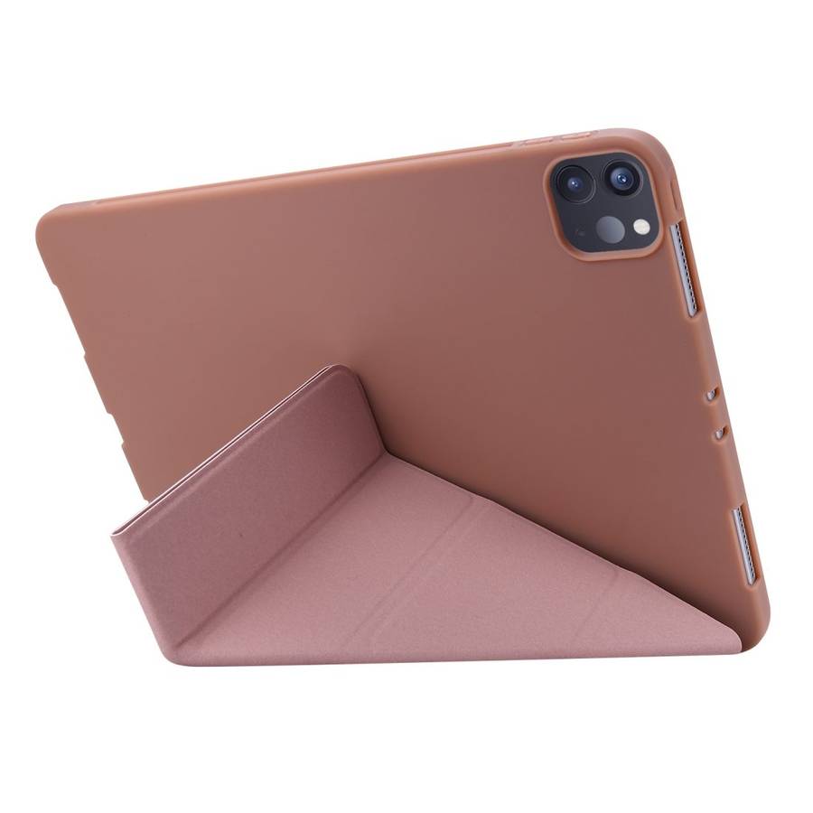 For iPad Pro 11 (2020) TPU Horizontal Deformation Flip Leather Tablet Case with Holder (Rose Gold)