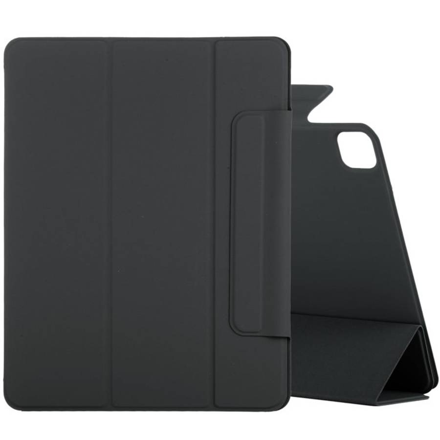 For iPad Air 13 2024 / 2025 / Pro 12.9 2020 Double-sided Magnetic Flip PU Leather Tabl ... (Black)