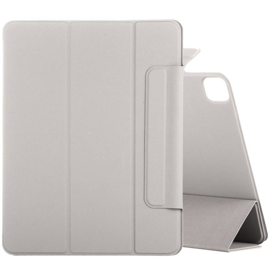 For iPad Air 13 2024 / 2025 / Pro 12.9 2020 Double-sided Magnetic Flip PU Leather Table ... (Grey)