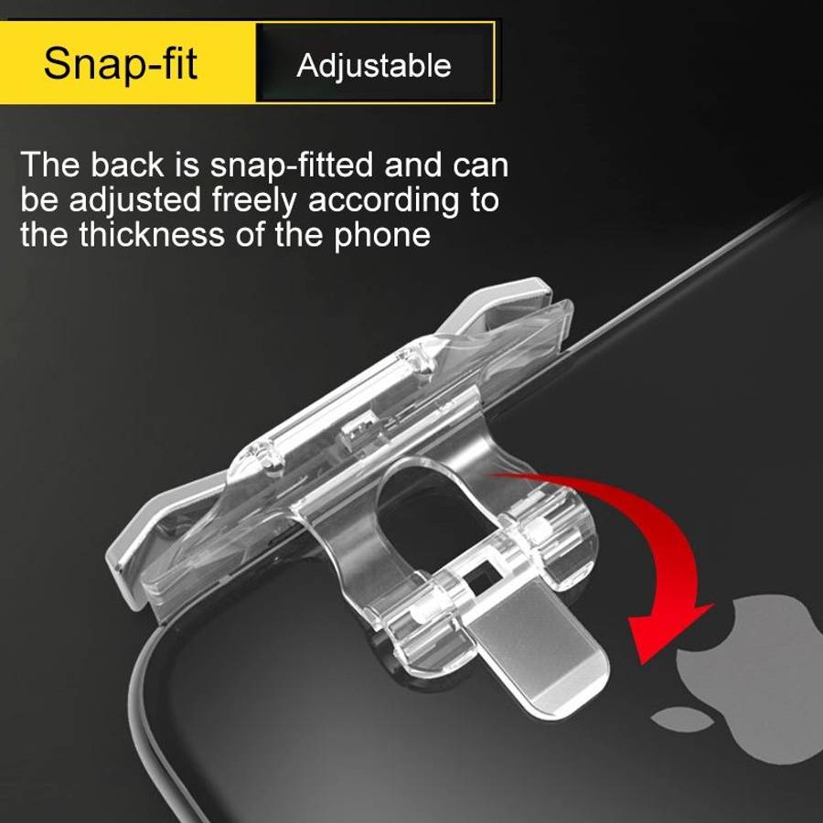 E9 Alloy Press Eat Chicken Mobile Phone Trigger Shooting Controller Button Handle (Silver)