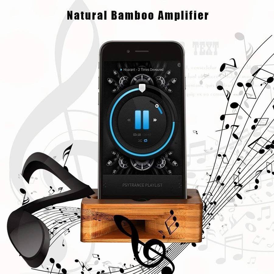 HQ-J101 Universal Bamboo Phone Desktop Stand Holder for Smart Phones within 5.5 inches