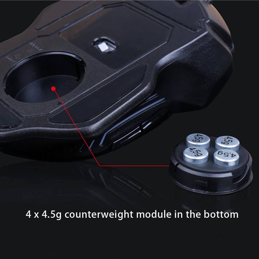 Aula Series Ghost Shark II Colourful Light 7D Optical Competitive USB Wired Game Mouse ... (Black)