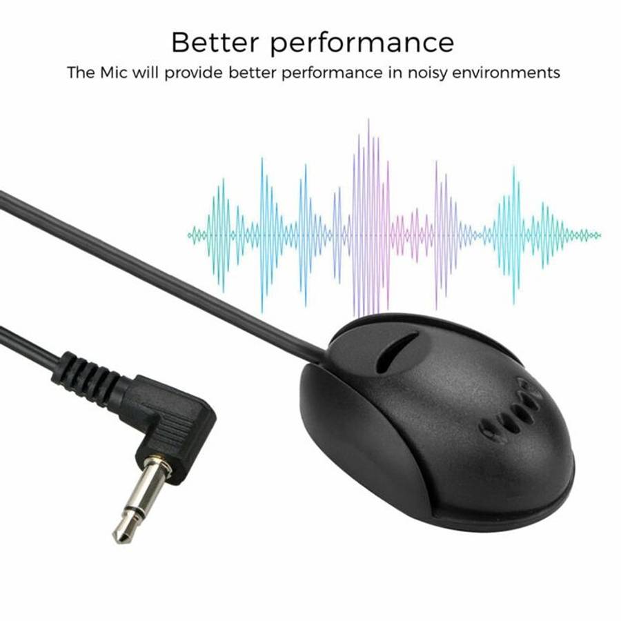 ZJ010MR Mono 2.5mm Angle Head Plug Car Navigation GPS Speaker External Paste Bluetooth Microphone,