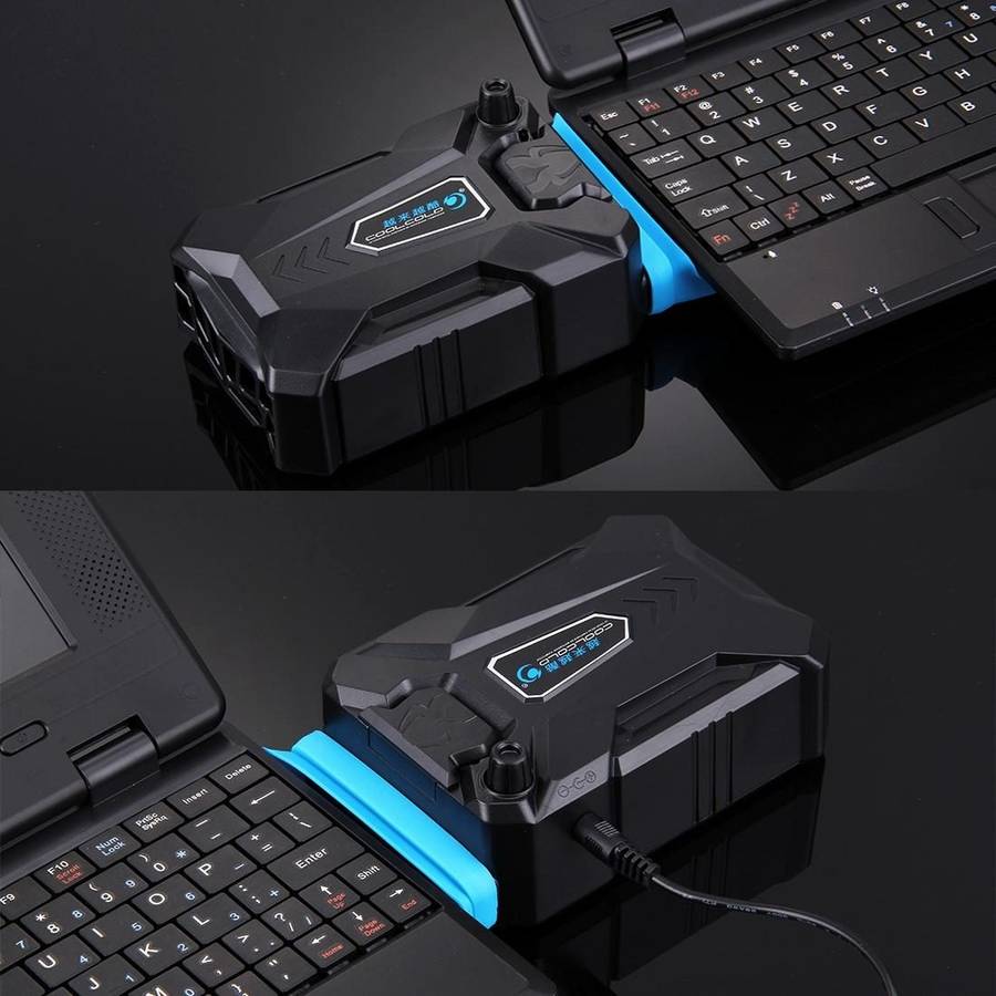Ice Troll III Gaming Laptop Notebook Cooling Pad Mute Air Extracting Cooling Fan Turbo ... (Black)