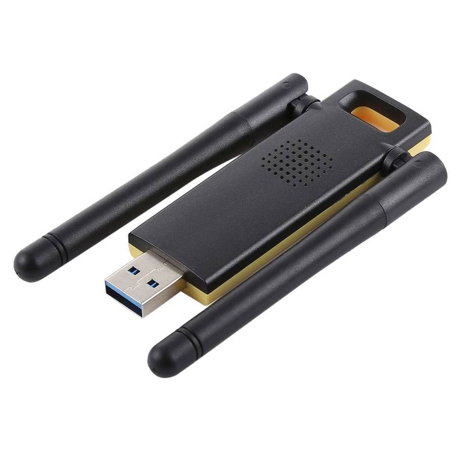 AC1200Mbps 2.4GHz & 5GHz Dual Band USB 3.0 WiFi Adapter External Network Card with 2 ... (Yellow)