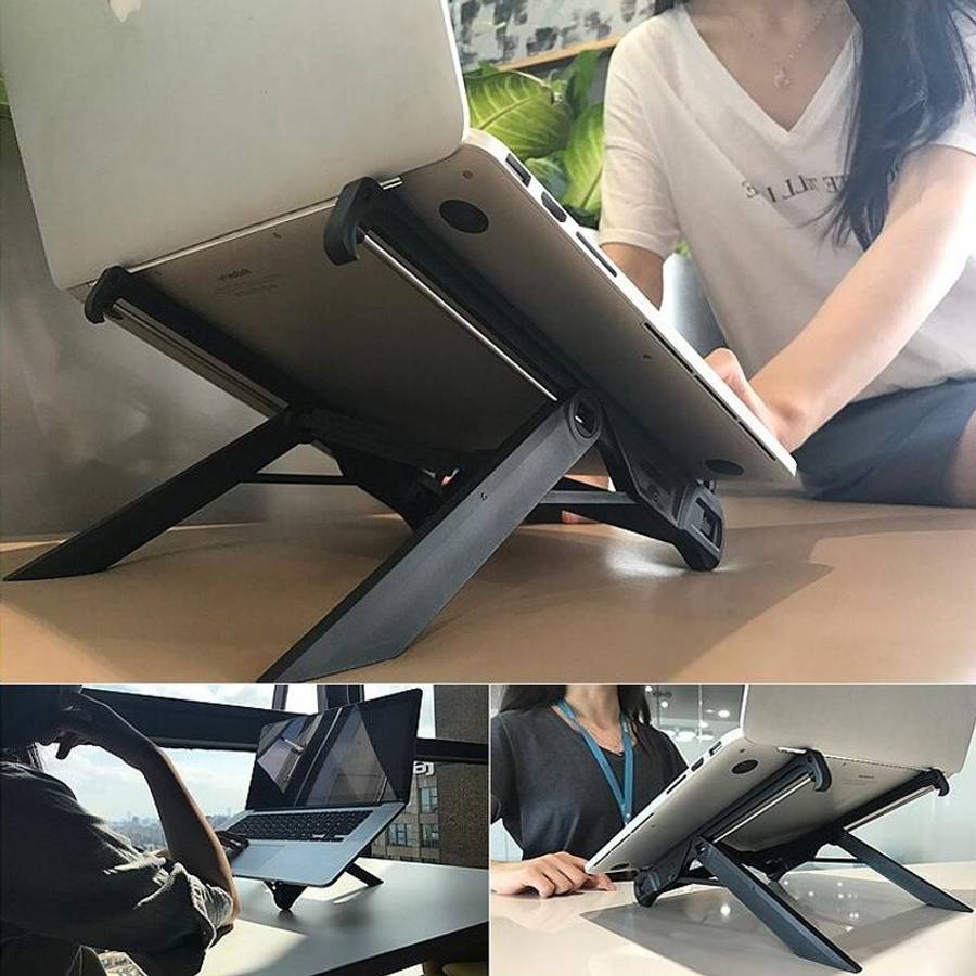 NEXSTAND Laptop Height Extender Holder Stand Folding Portable Computer Heat Dissipatio ... (Black)