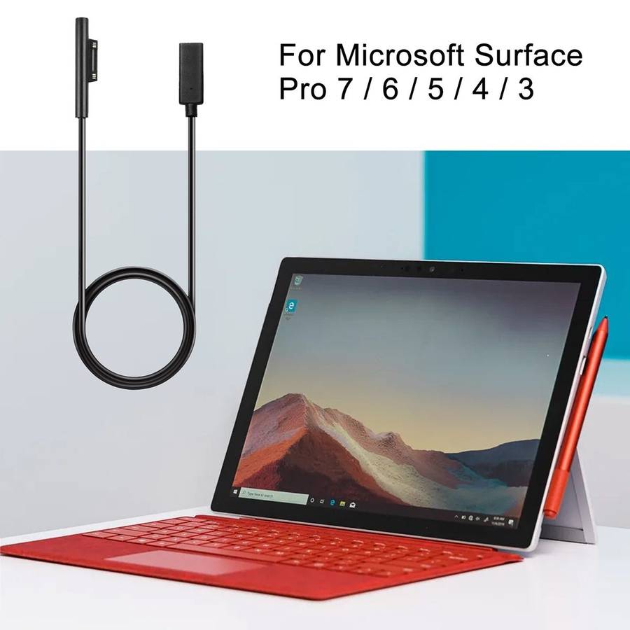 USB-C / Type-C Female to 6 Pin Male Laptop PD Fast Charging Cable for Microsoft Surface Pro 7 / 6