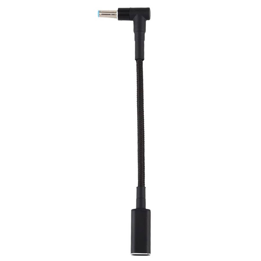 PD 100W 18.5-20V 4.5 x 0.6mm Elbow to USB-C / Type-C Adapter Nylon Braid Cable for HP