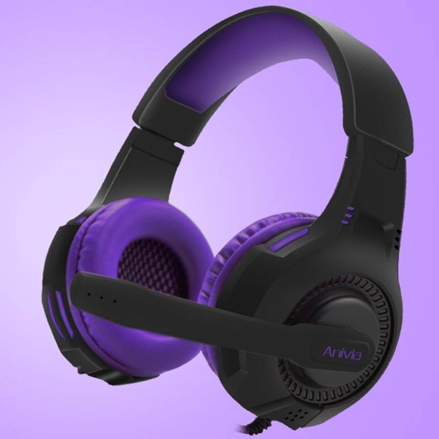 SADES AH-68 3.5mm Plug Wire-controlled E-sports Gaming Headset with Retractable ... (Black purple)