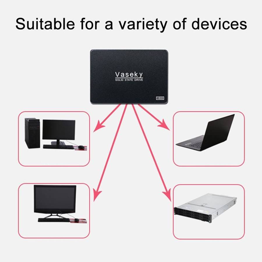 Vaseky V800 128GB 2.5 inch SATA3 6GB/s Ultra-Slim 7mm Solid State Drive SSD Hard Disk Drive for De
