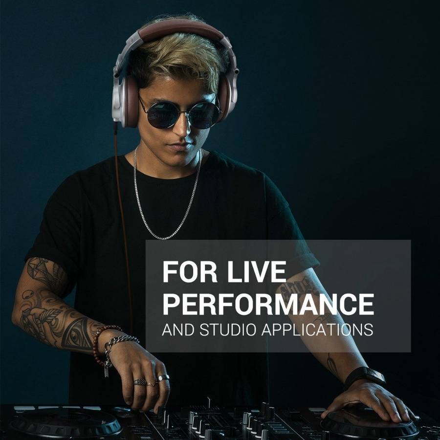 OneOdio A71 Head-mounted Noise Reduction Wired Headphone with Microphone(Brown)
