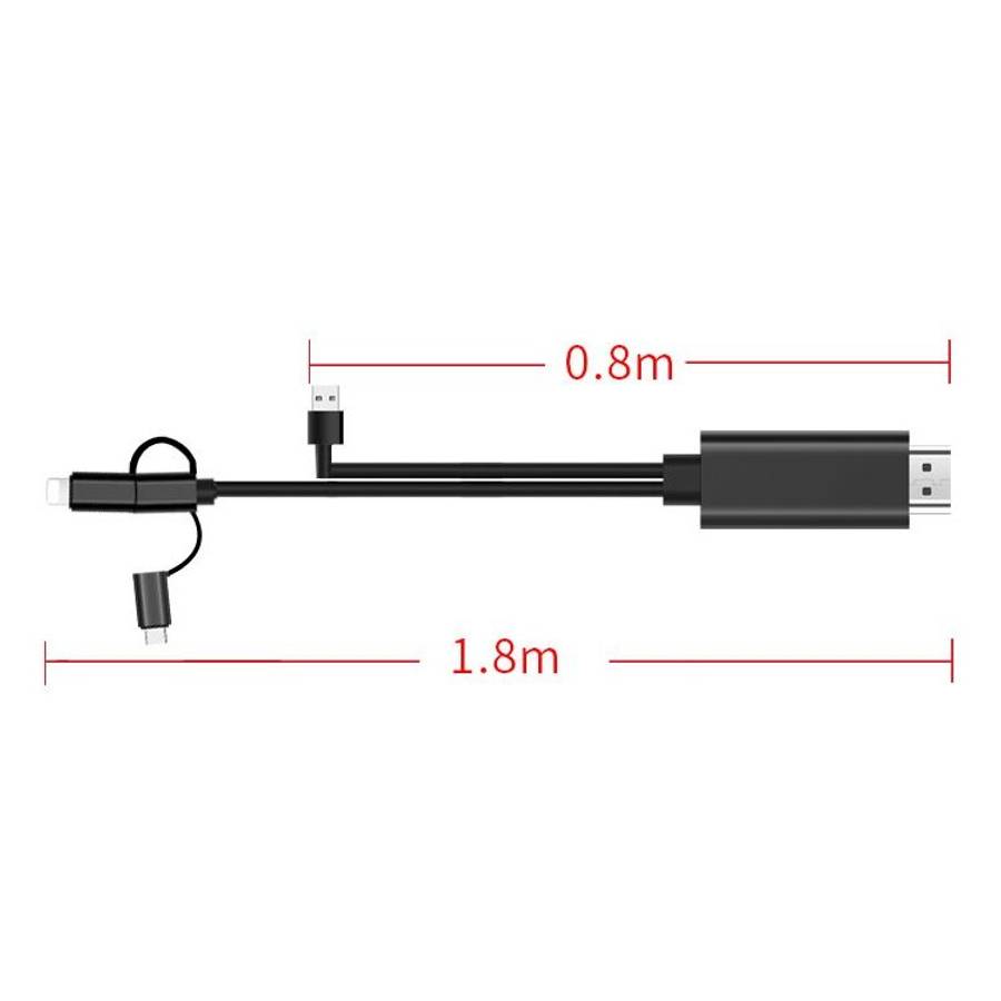 OT-7537S 3 in 1 1080P Mobile HD Screen Player HDTV Cable