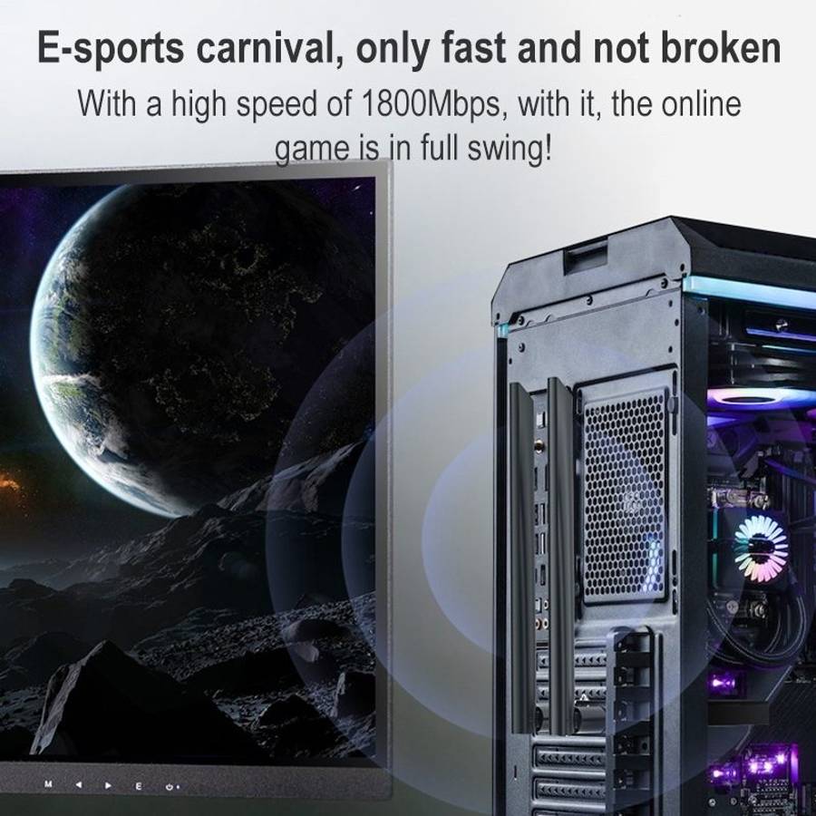 COMFAST CF-AX180 1800Mbps PCI-E Bluetooth 5.2 Dual Frequency Gaming WiFi 6 Wireless Network Card w