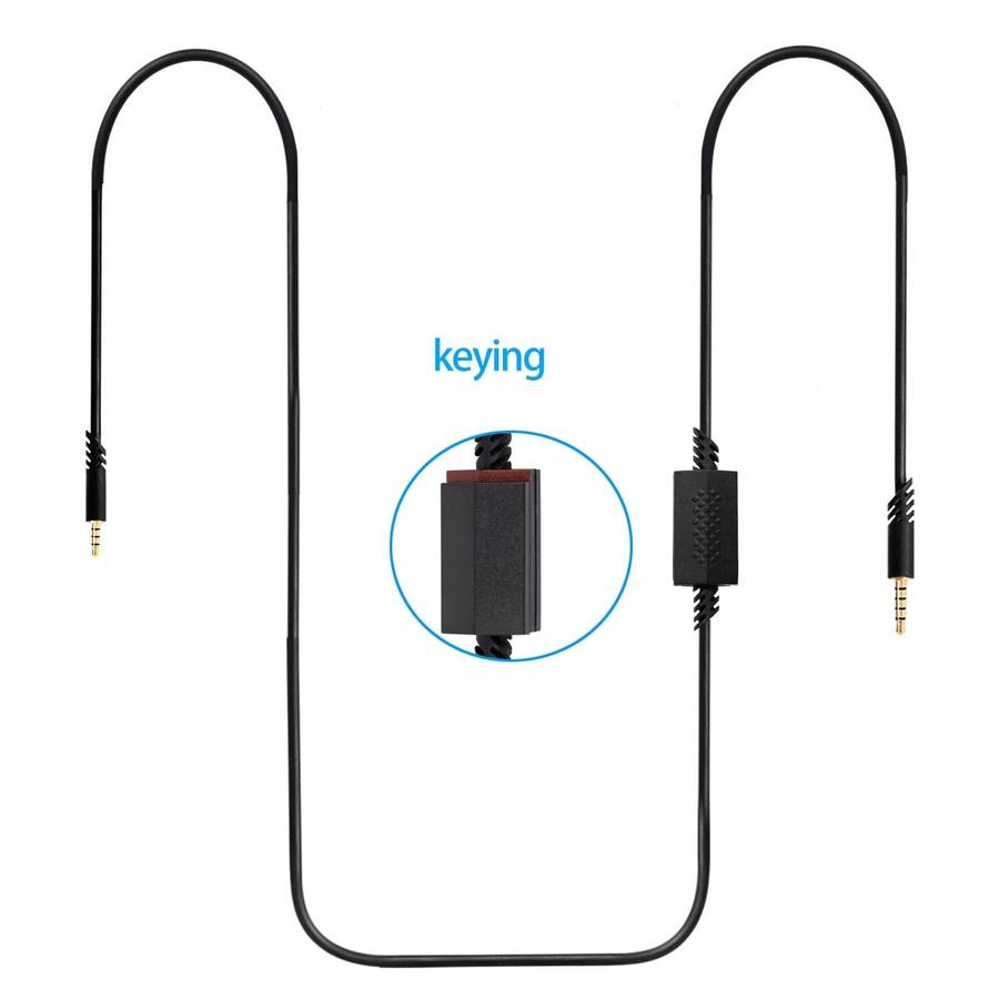 ZS0179 Gaming Headphone Audio Cable for Logitech ASTRO A10 A40, PS4, Cable Length: 2m