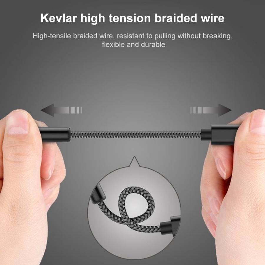 TA12-R2 USB-C / Type-C Male to 3.5mm Audio Female Single Crystal Copper Braid Earphon ... (Silver)
