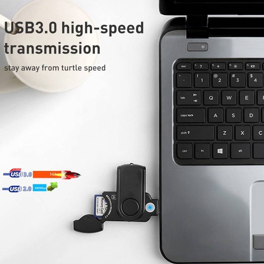 Rocketek CR3 USB3.0 2 in 1 SD / TF Card Reader