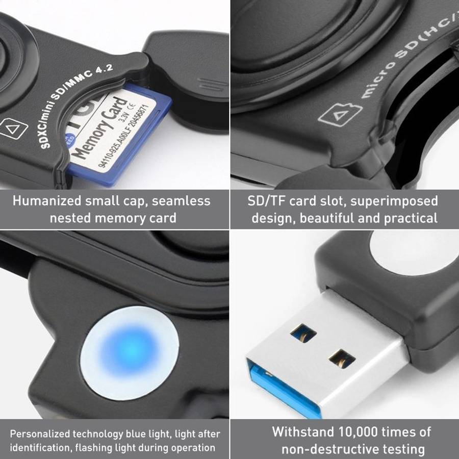 Rocketek CR3 USB3.0 2 in 1 SD / TF Card Reader