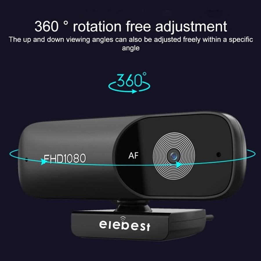C90 4K Auto Focus HD Computer Camera Webcam(Black)