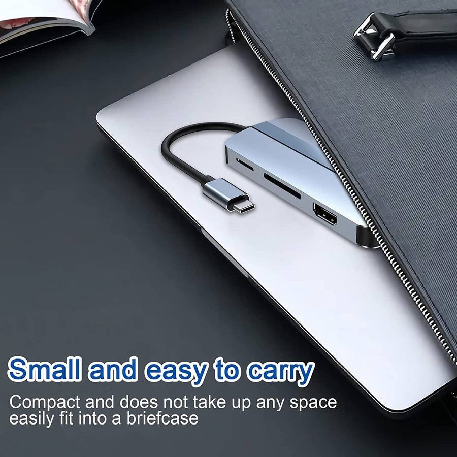 BYL-2105 8 in 1 USB-C / Type-C to USB Multifunctional Docking Station HUB Adapter