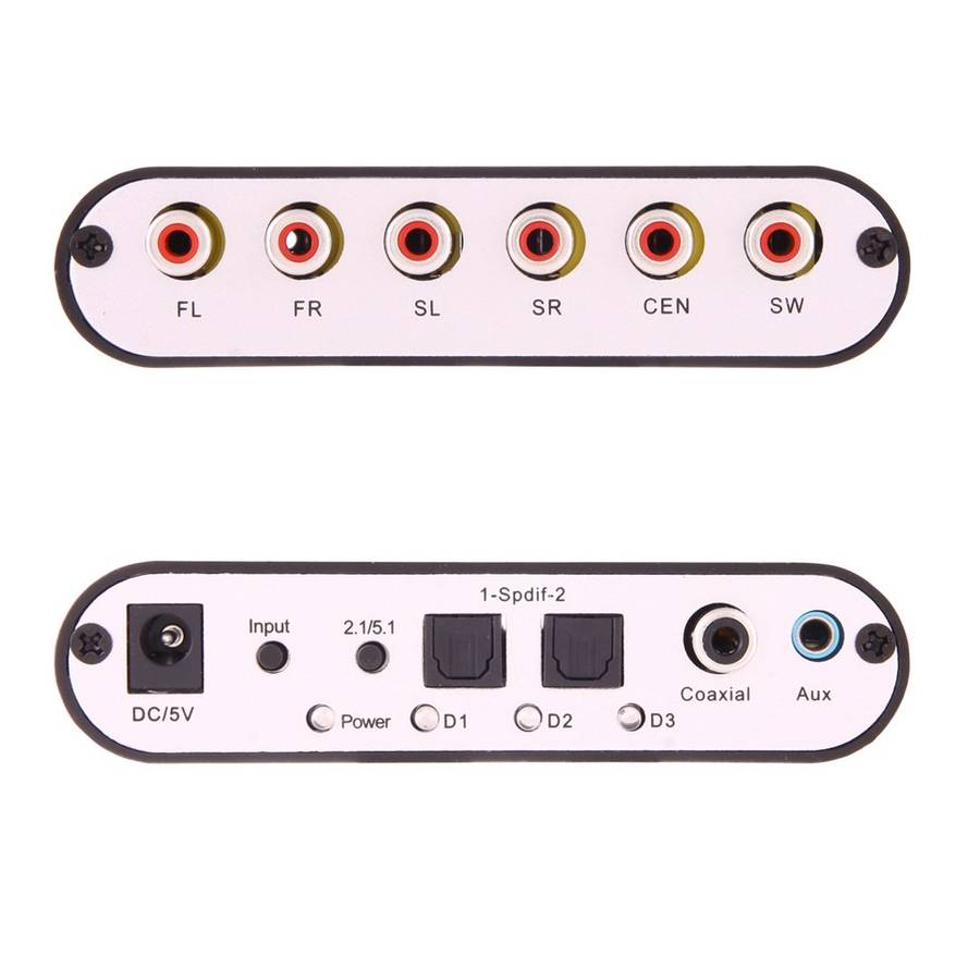 NEWKENG 51R DTS / AC3 to Analog 5.1 Audio / Stereo Audio Digital Audio Converter Decoder