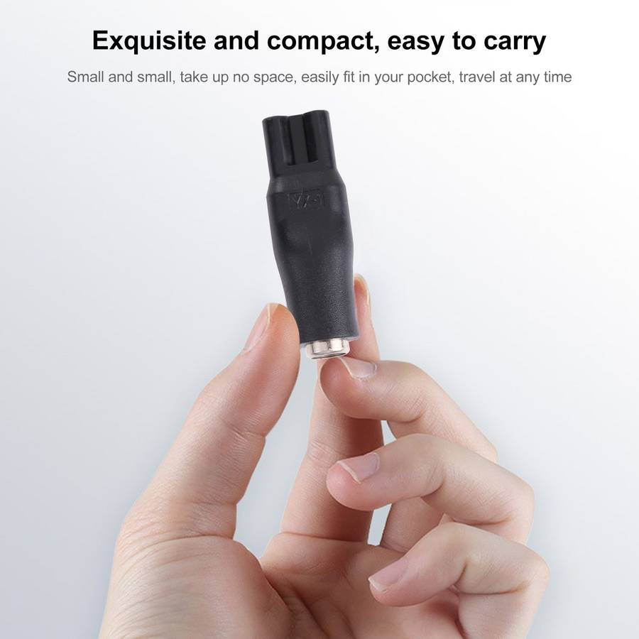 DC 5.5 x 2.1mm Female to Shaver Interface Female Power Supply Conversion Converter