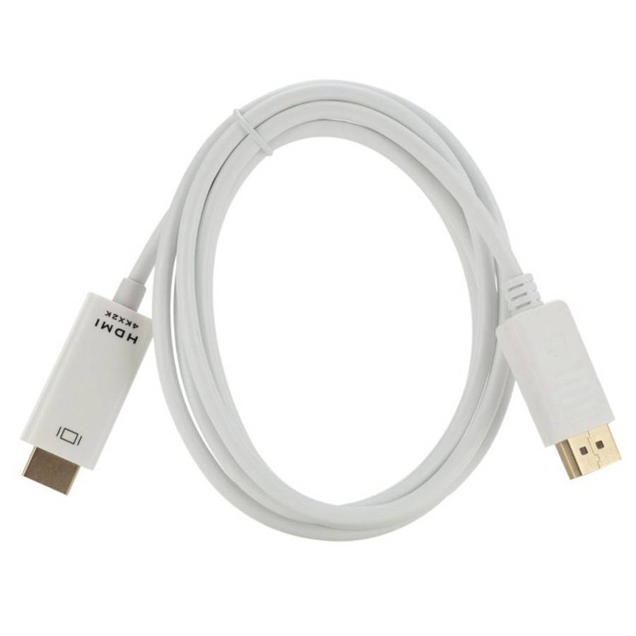 4K x 2K DP to HDMI Converter Cable, Cable Length: 1.8m(White)