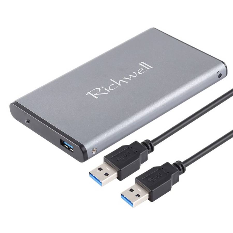 Richwell SATA R2-SATA-500GB 500GB 2.5 inch USB3.0 Super Speed Interface Mobile Hard Dis ... (Grey)