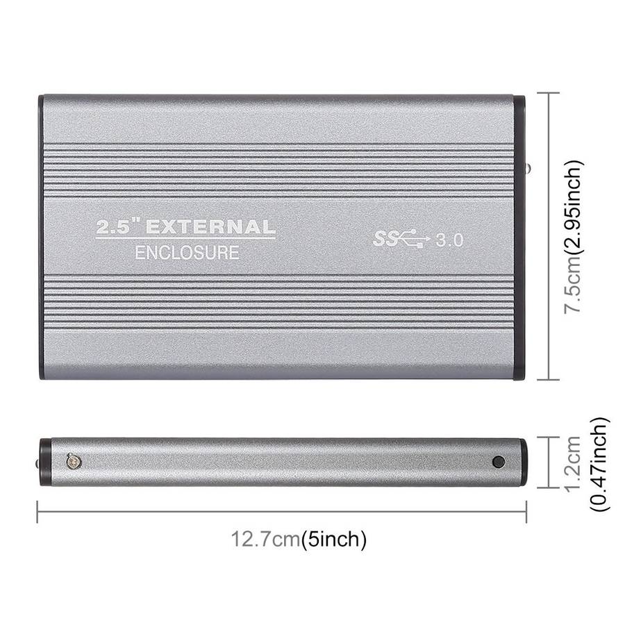 Richwell SATA R2-SATA-500GB 500GB 2.5 inch USB3.0 Super Speed Interface Mobile Hard Dis ... (Grey)