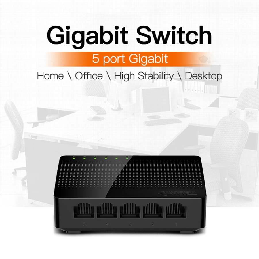 Tenda SG105 Mini 5 Ports 1000Mpbs Fast Gigabit Ethernet Network Switch LAN HUB