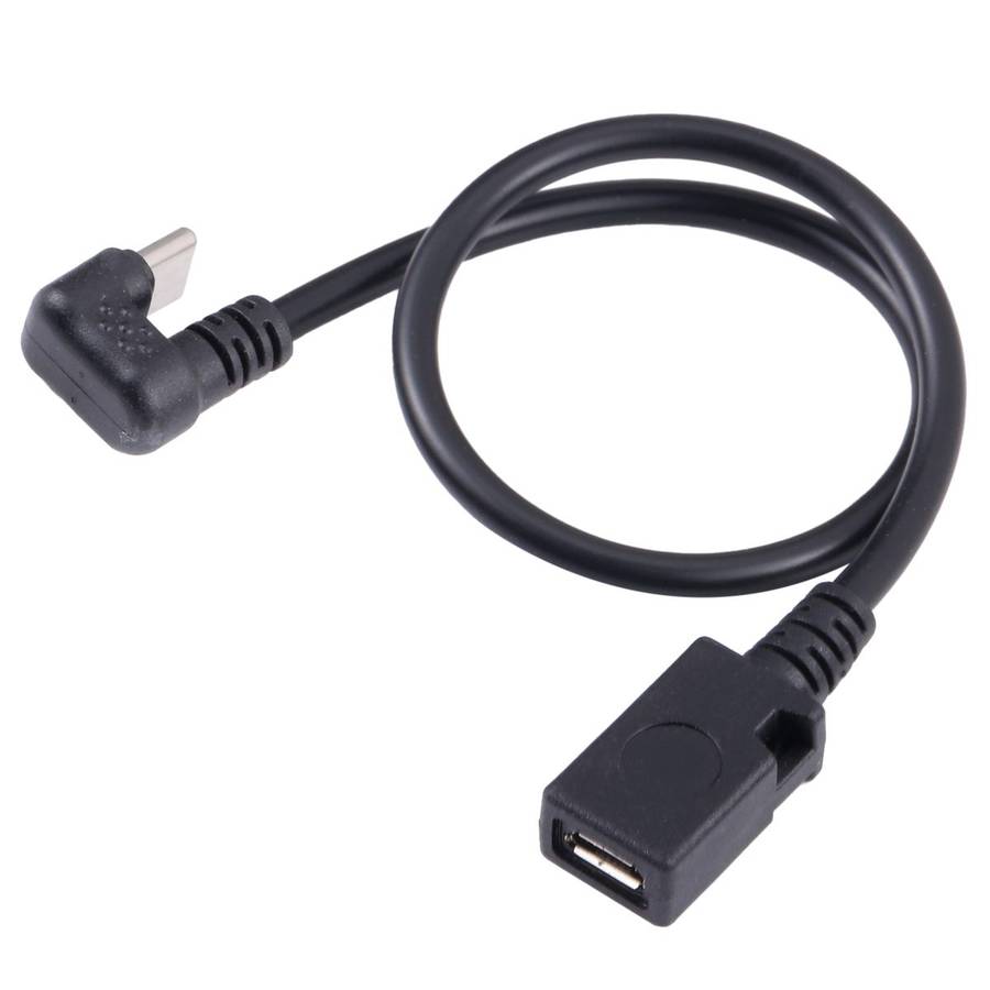U-shaped USB-C / Type-C Male to Micro USB Female Extension Cable