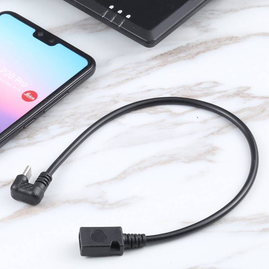 U-shaped USB-C / Type-C Male to Micro USB Female Extension Cable