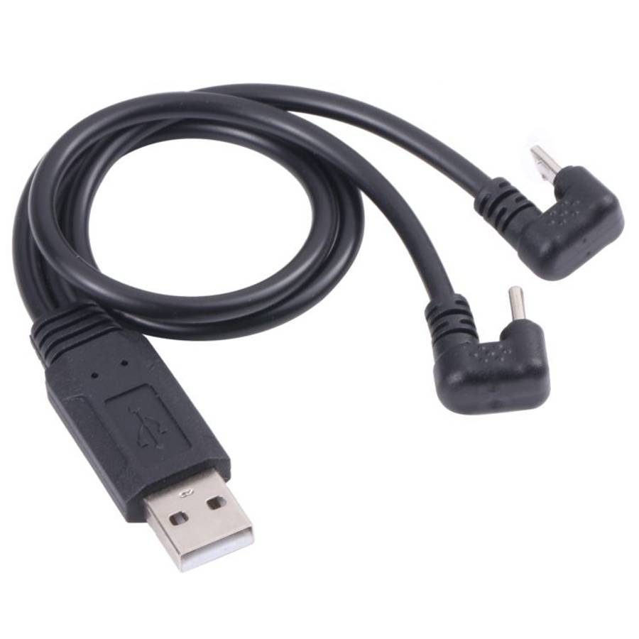 U-shaped USB-C / Type-C Male + Micro USB Male to USB Cable