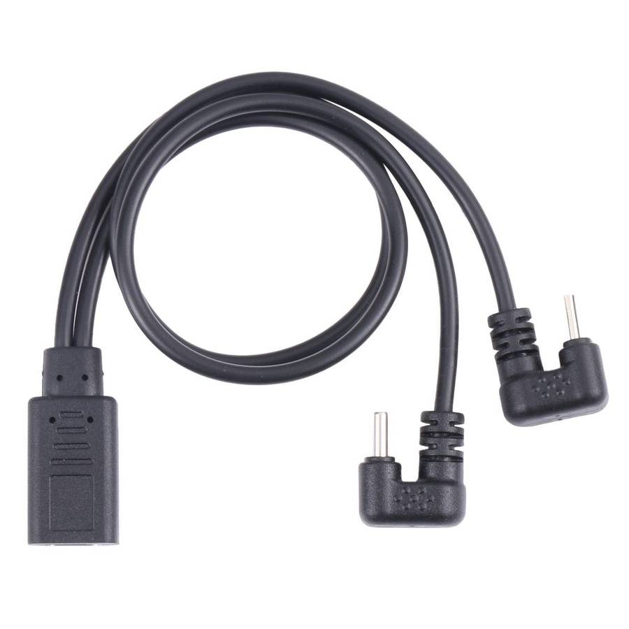 U-shaped USB-C / Type-C Male + Micro USB Male to USB-C / Type-C Female Cable