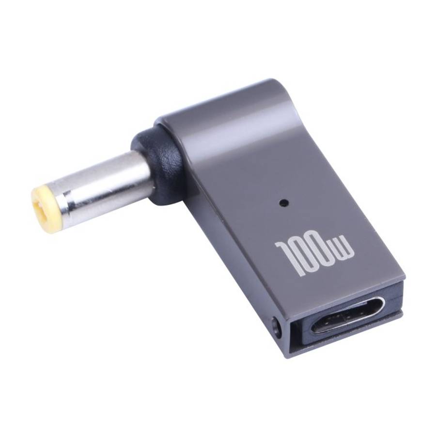 100W USB-C / Type-C Female to DC 5.5 x 2.5mm Male Computer Charging Adapter for Lenovo