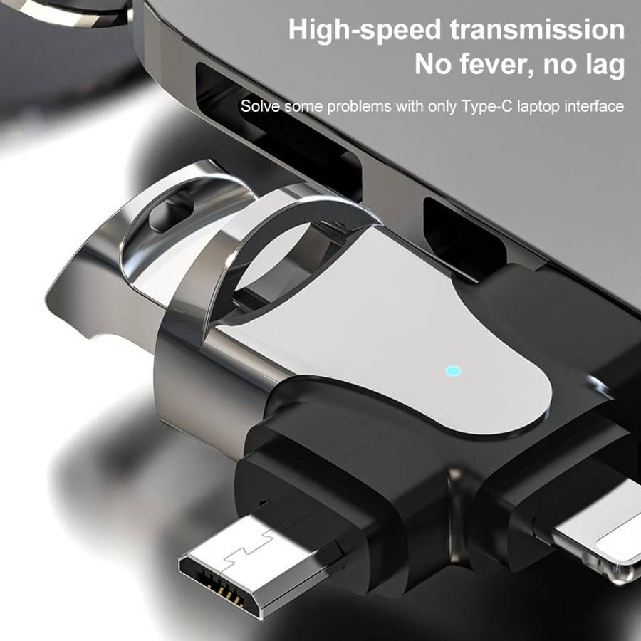 3 In 1 OTG Adapter (Gold)