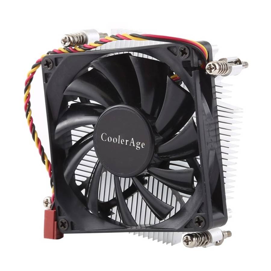 CoolAge 1155-1U DC 12V 2000PRM 30.5cfm Aluminum Heatsink Hydraulic Bearing Cooling Fan CPU Cooling