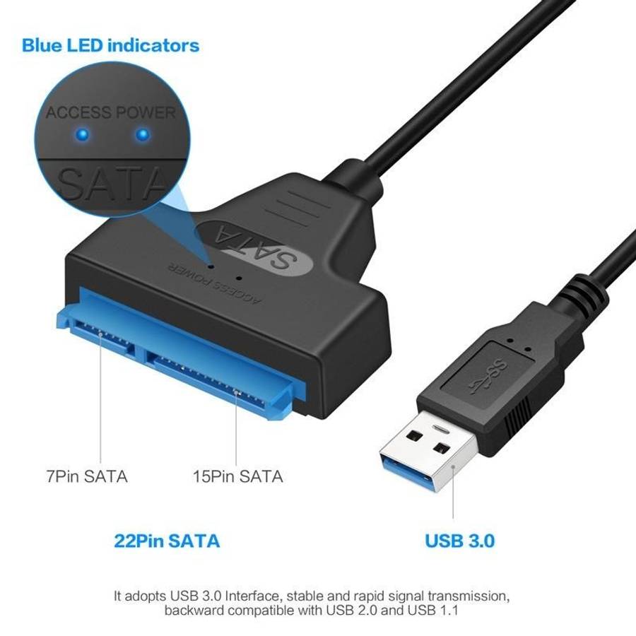 Professional SATA to USB 3.0 Cable Adapter 2.5 inch SSD Hard Drive Expanding Connector