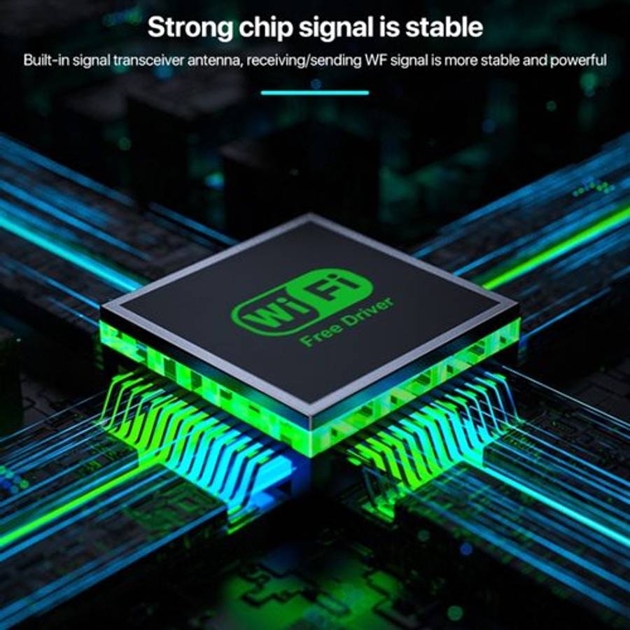 1300Mbps 5G Wireless Network Card Gigabit Dual Band Driver-free USB WiFi Receiver