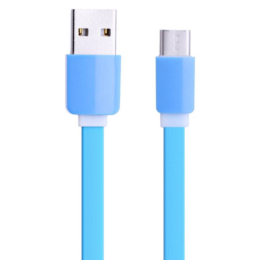 1m 2A 110 Copper Core Wires Retractable USB-C / Type-C to USB Data Sync Charging Cable(Blue)