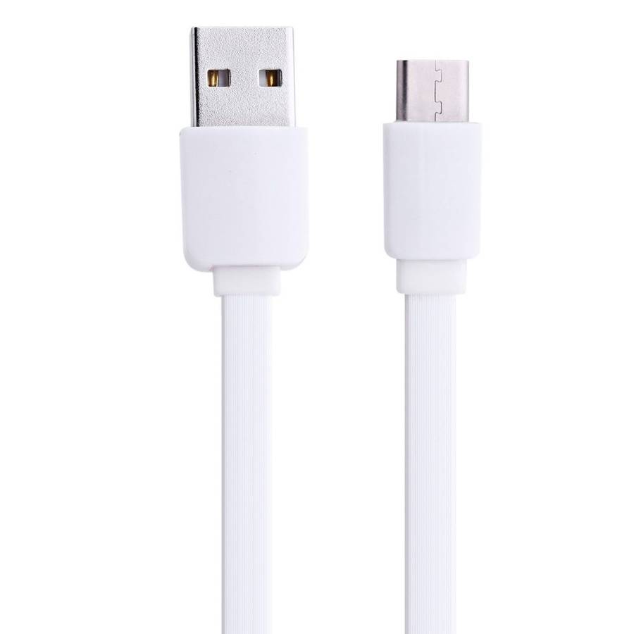 1m 2A 110 Copper Core Wires Retractable USB-C / Type-C to USB Data Sync Charging Cable(White)