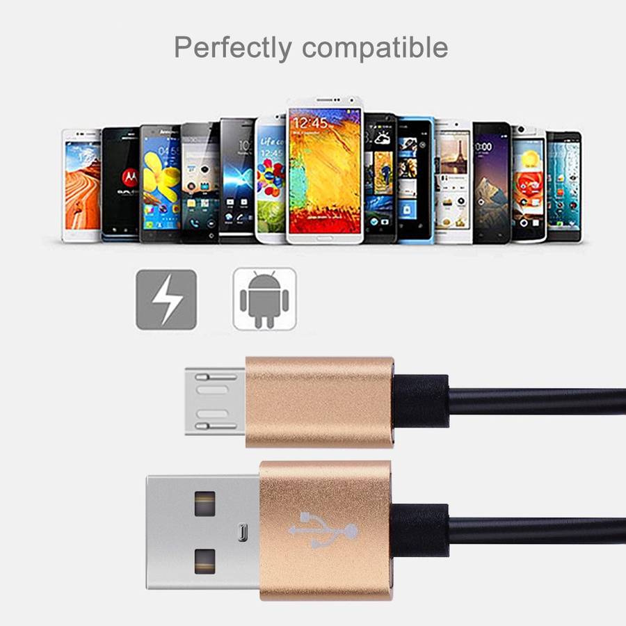 30cm to 100cm High Speed Spring Style Micro USB to USB 2.0 Flexible Elastic Spring Coiled Cable US